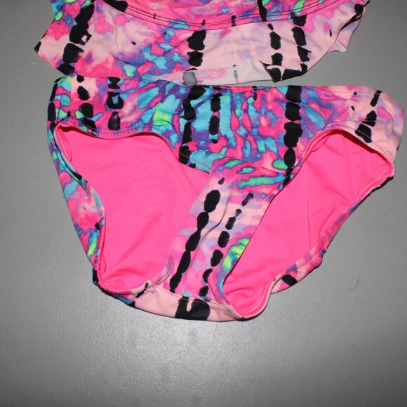 Multi Color 2 Pcs Justuice Bikini Swimsuit Size 12 - Picture 5 of 16